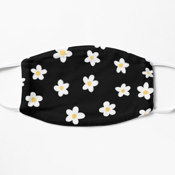 Daisies doodles pattern Flat Mask
