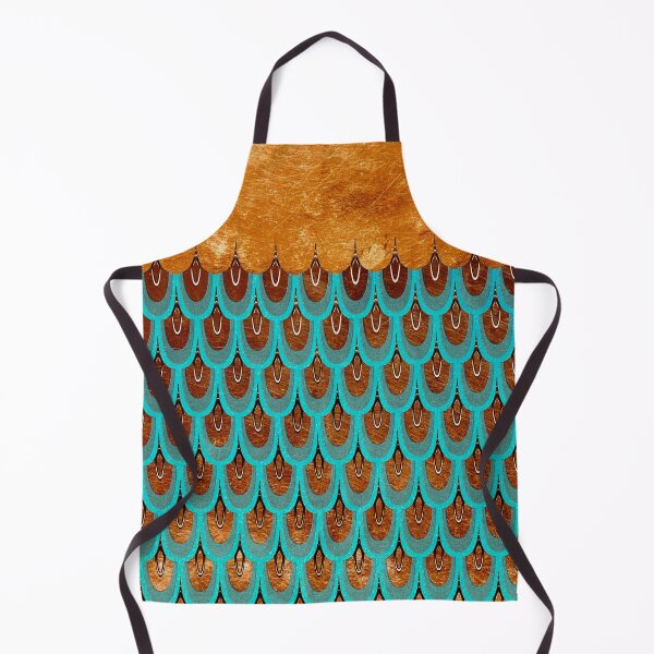 Item preview, Shiny Blue Teal Copper Glitter Mermaid Fish Scales  designed and sold by UtArt.