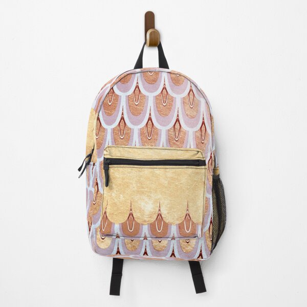 Item preview, Shiny Salmon Pink Gold Glitter Mermaid Fish Scales designed and sold by UtArt.