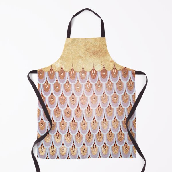 Item preview, Shiny Salmon Pink  Gold Glitter Mermaid Fish Scales designed and sold by UtArt.
