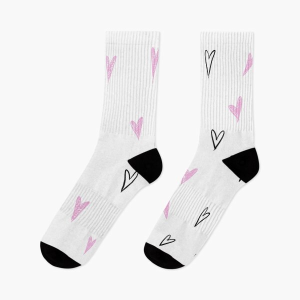 Item preview,  doodle hearts pink-black designed and sold by AlexEyck.