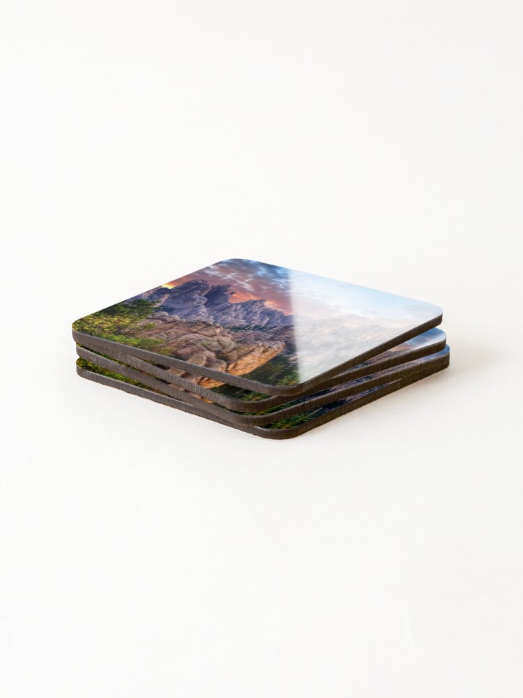 Alternate view of Needles Highway Sunrise - South Dakota Coasters (Set of 4)