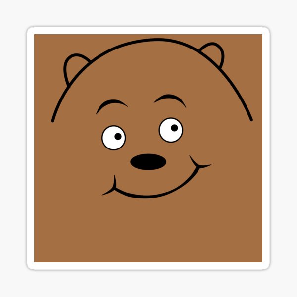 Smiling grizzly Sticker