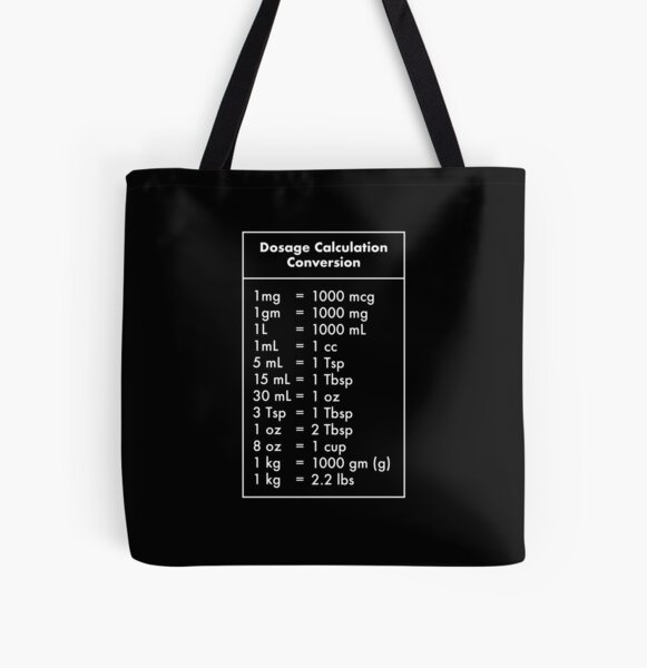 Kilos To Lbs Conversion Chart Tote Bag By Tomsredbubble Redbubble