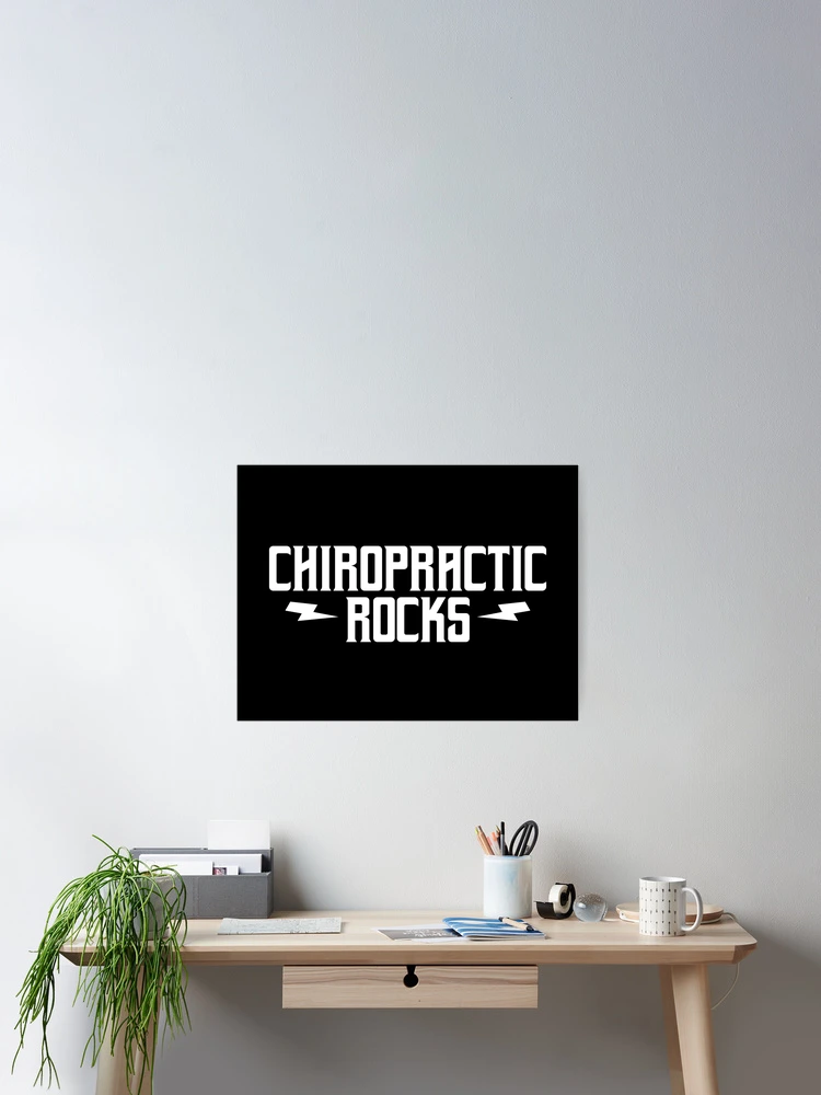 Thumbnail 2 of 3, Poster, Chiropractic Rocks designed and sold by teesaurus.