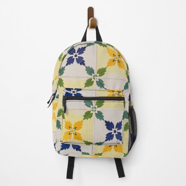 Item preview, Painted Patterns - Floral Azulejo Tiles in Green Blue and Yellow - Horizontal Variant designed and sold by Georgia Mizuleva.