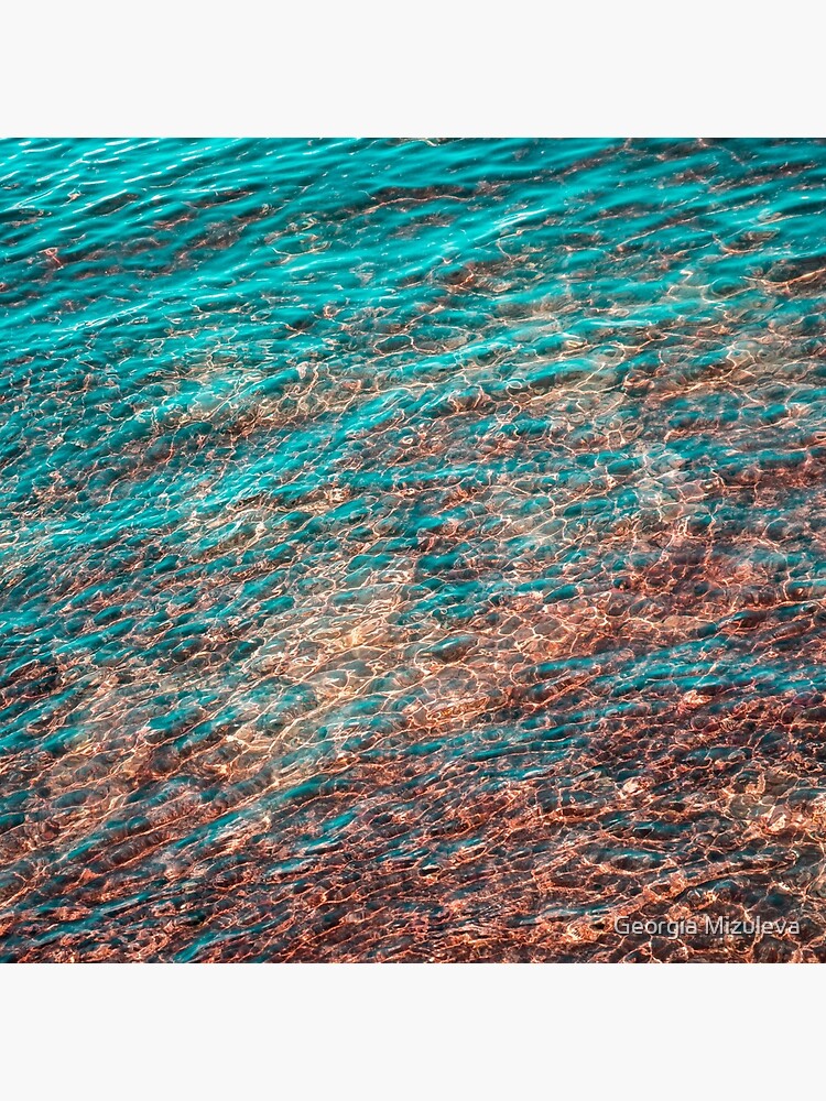 Mesmeric Layers and Patterns - Undersea in Rich Teal Turquoise Burnt Sienna and Umber Hues by GeorgiaM