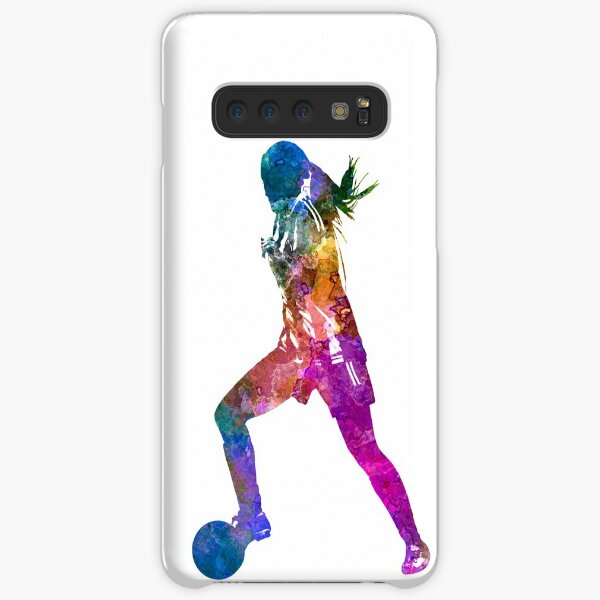 Girl playing soccer football player silhouette Samsung Galaxy Snap Case
