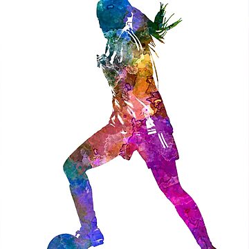 Girl playing soccer football player silhouette Leggings for Sale by  paulrommer