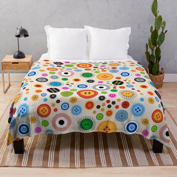 Buttons! Throw Blanket