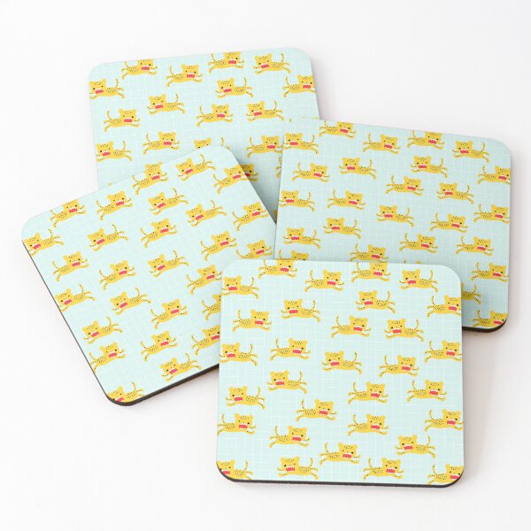 Item preview, Cute Leopard Print on Blue Background designed and sold by kapotka.