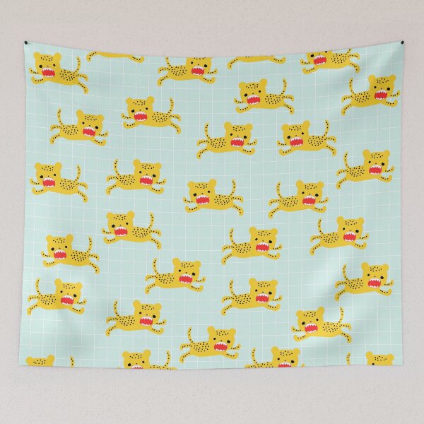 Item preview, Cute Leopard Print on Blue Background designed and sold by kapotka.
