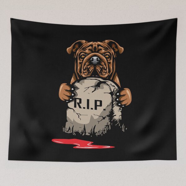 Item preview, Bulldog Grave Stone designed and sold by IPRINT Clothing.