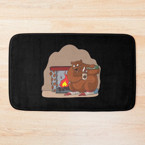 Item preview, Bear in cozy cabin with fire designed and sold by Monkey Ful.