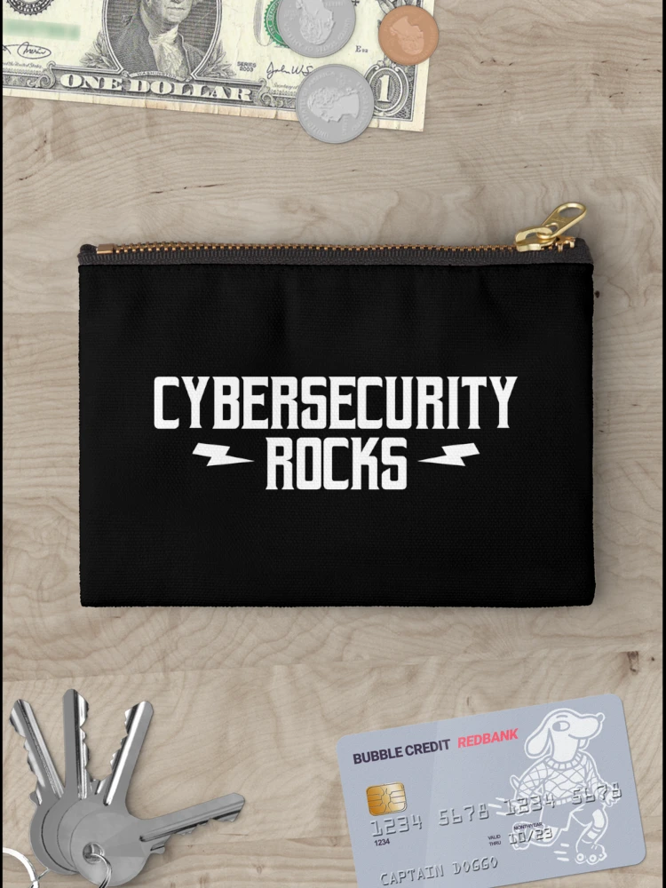Thumbnail 3 of 4, Zipper Pouch, Cybersecurity Rocks designed and sold by teesaurus.