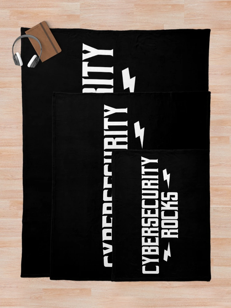 Thumbnail 5 of 6, Throw Blanket, Cybersecurity Rocks designed and sold by teesaurus.