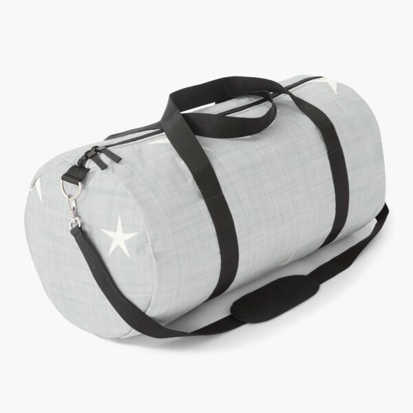 Grey star with fabric texture - narwhal collection Duffle Bag