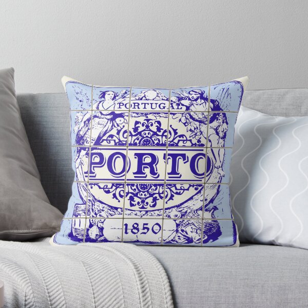 Azulejo Porto Lisbon Azulejos Lisboa Throw Pillow