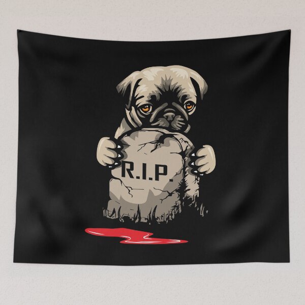 Item preview, Cute Pug Grave Stone designed and sold by IPRINT Clothing.