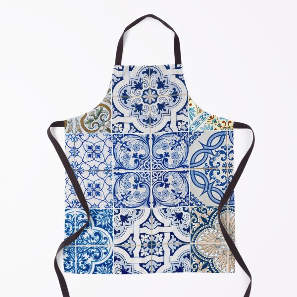 Item preview, Blue ceramic tiles pattern designed and sold by kapotka.
