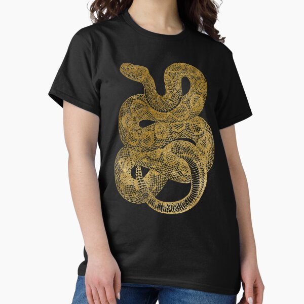 Item preview, Gold Rattlesnake Engraving gift for Snake Owner designed and sold by Ikaroots.