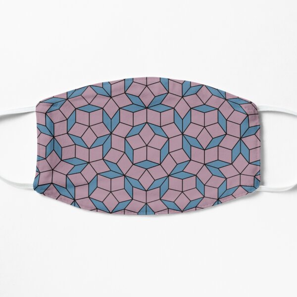 Aperiodic tiling - Blue and pink Flat Mask