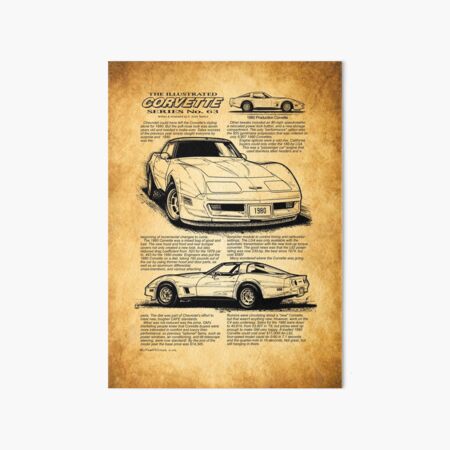 C3 Car Guy Gift 1977 Corvette Canvas Wrap Chevy Corvette Wall Decor Chevrolet Sports Car Art Stingray 12x18 or 16x24 Man Cave Art