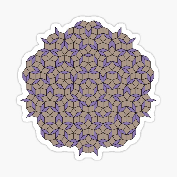 Aperiodic tiling - Purple and yellow Sticker