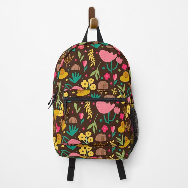 Item preview, snails and flowers in brown designed and sold by printmesomecolo.