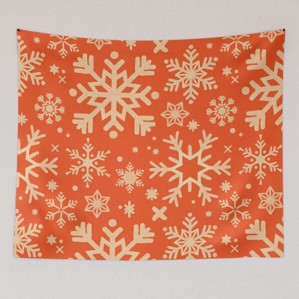 Item preview, Snowflake Collection – Coral & Cream designed and sold by Cat Coquillette.