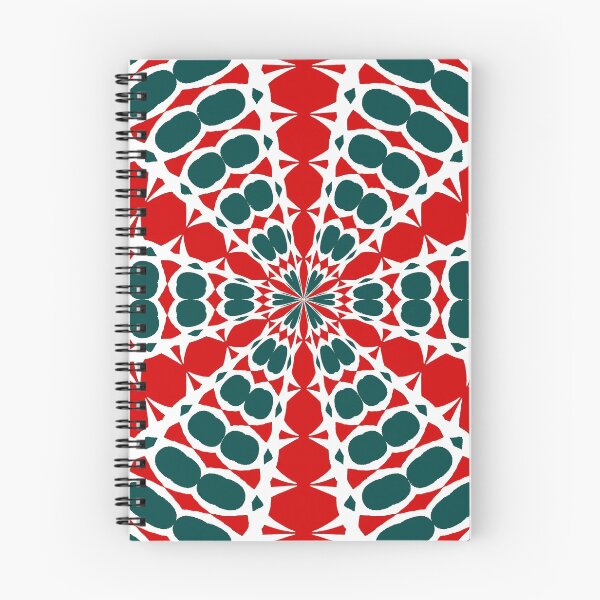 Item preview, Red Black White Abstract Kaleidoscope Pattern designed and sold by taiche.