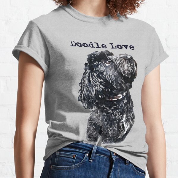 Black Doodle Dog Classic T-Shirt