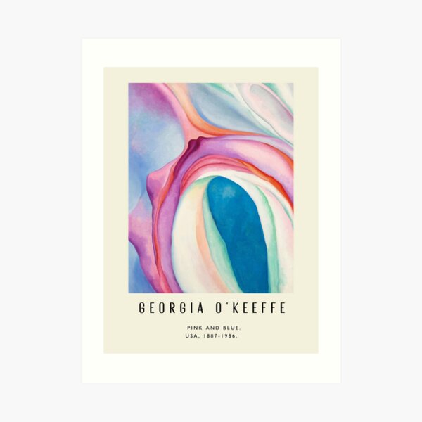 Poster-Georgia O'Keeffe-Pink and Blue. Art Print