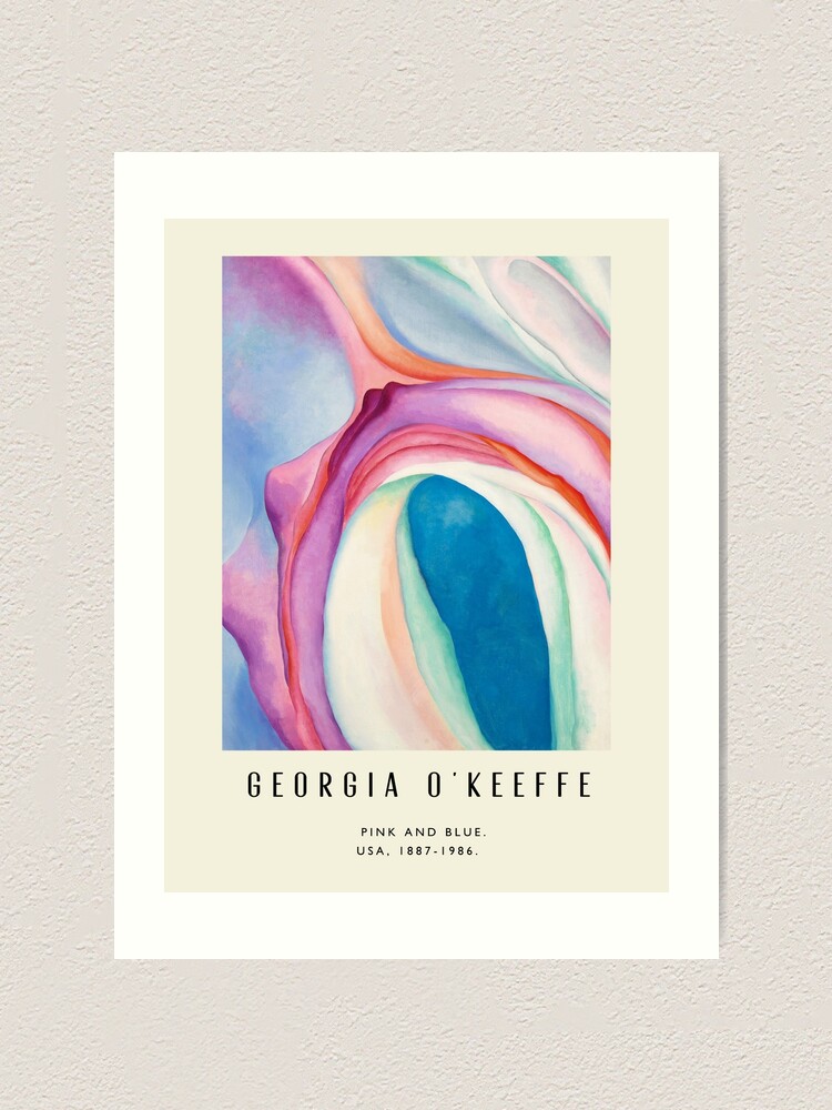 Alternate view of Poster-Georgia O'Keeffe-Pink and Blue. Art Print