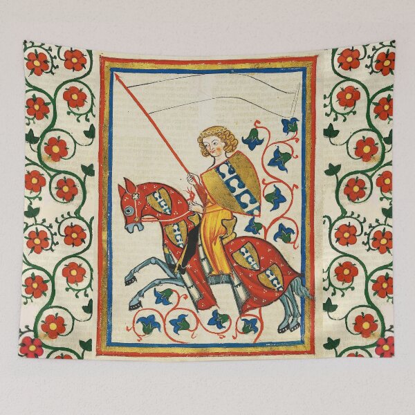 Item preview, MEDIEVAL KNIGHT HORSEBACK AND RED WILD ROSES designed and sold by BulganLumini.