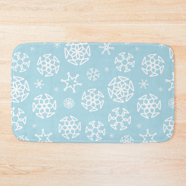Item preview, White Snowflakes Pattern on Pale Blue designed and sold by nutmegfairy.