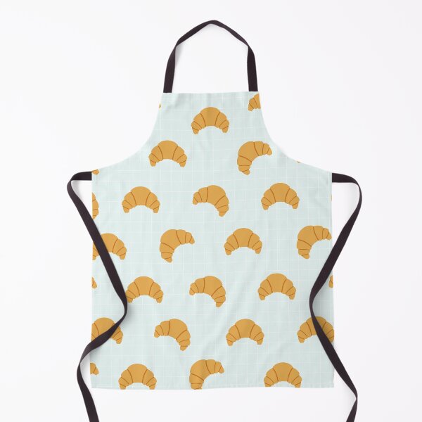 Item preview, Cute Croissant Print on Blue Background designed and sold by kapotka.