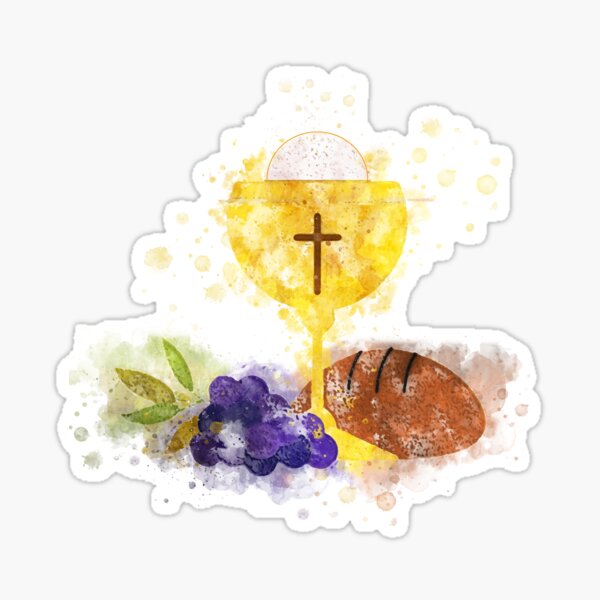 First Holy Communion watercolor 15 Sticker for Sale by neteor