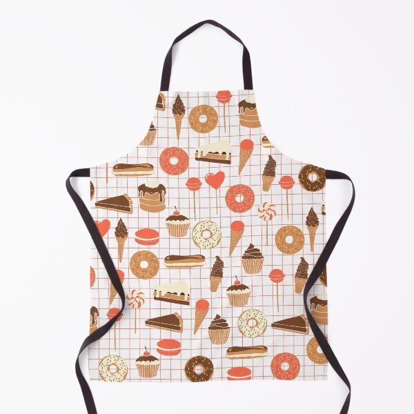 Item preview, Cute Sweets, Pies, Cakes, Donuts, Eclairs and Pancakes in red and brown designed and sold by kapotka.