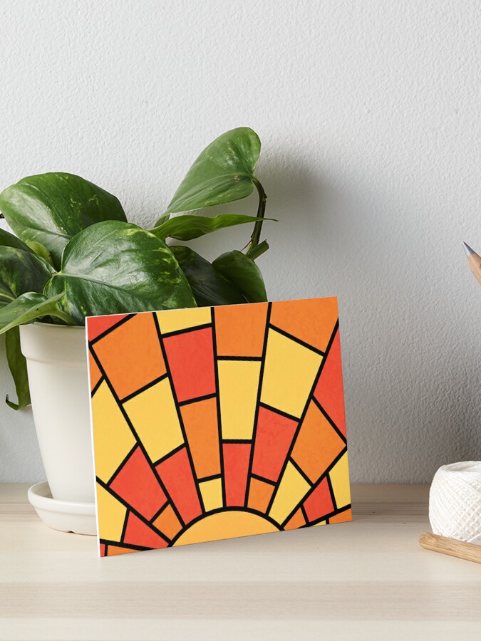 Retro Art Deco 19s Sunburst Art Board Print By Yourbrandhere Redbubble