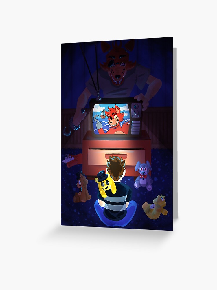 Personalized Fnaf Five Nights At Freddy's Nightmare Fredbear Birthday Card  - Red Heart Print