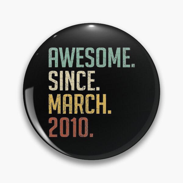 Item preview, Awesome Since March 2010 11st Birthday Gift 11 Years Old Vintage March 2010 designed and sold by Takatv.