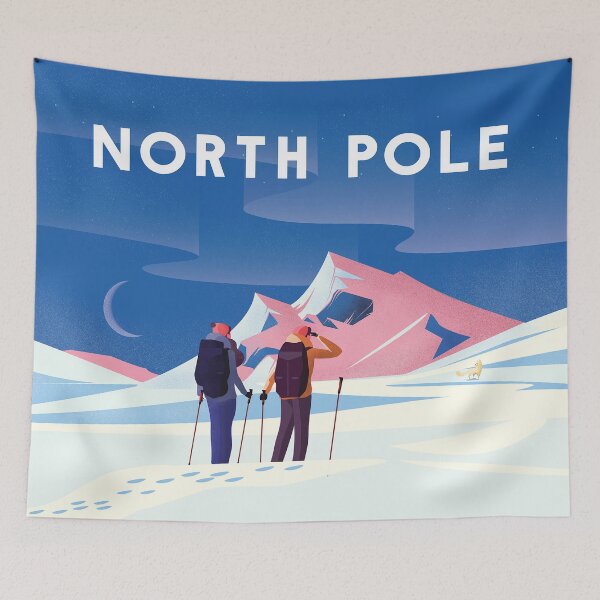 Item preview, North pole travel  poster  designed and sold by Arctic frame studio.