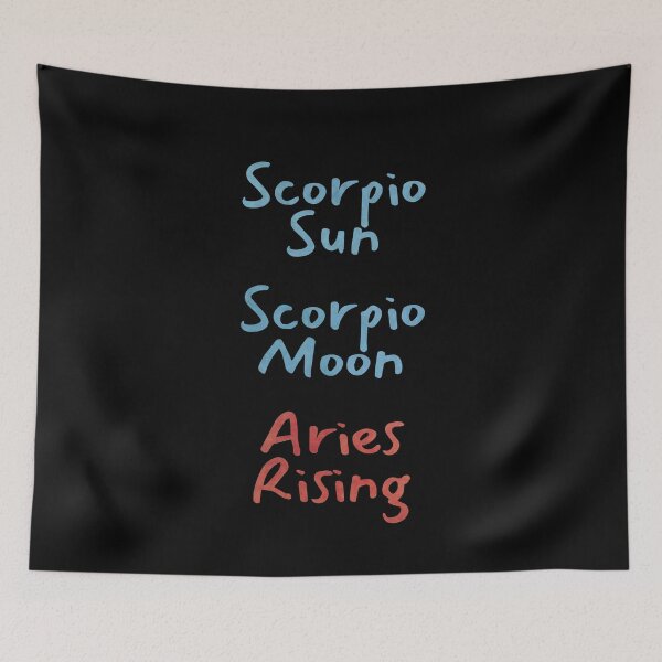 Item preview, Scorpio Sun Scorpio Moon Aries Rising Text designed and sold by leomooncreates.
