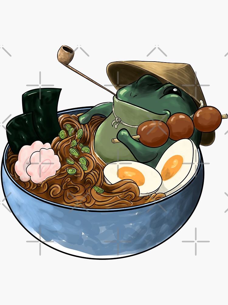 Instant Ramen Frog Sticker