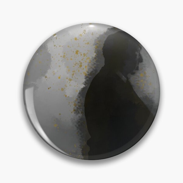 Item preview, Alfred Hitchcock silohette with gold details designed and sold by Aura-E.
