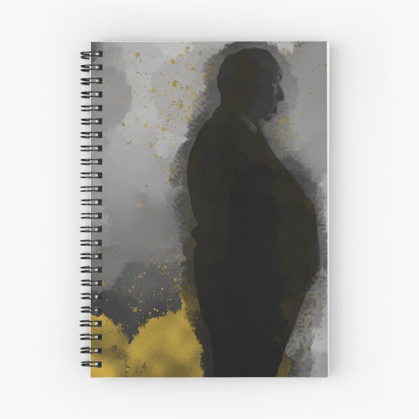 Item preview, Alfred Hitchcock silohette with gold details designed and sold by Aura-E.