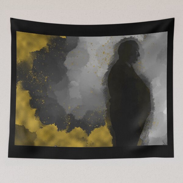 Item preview, Alfred Hitchcock silohette with gold details designed and sold by Aura-E.