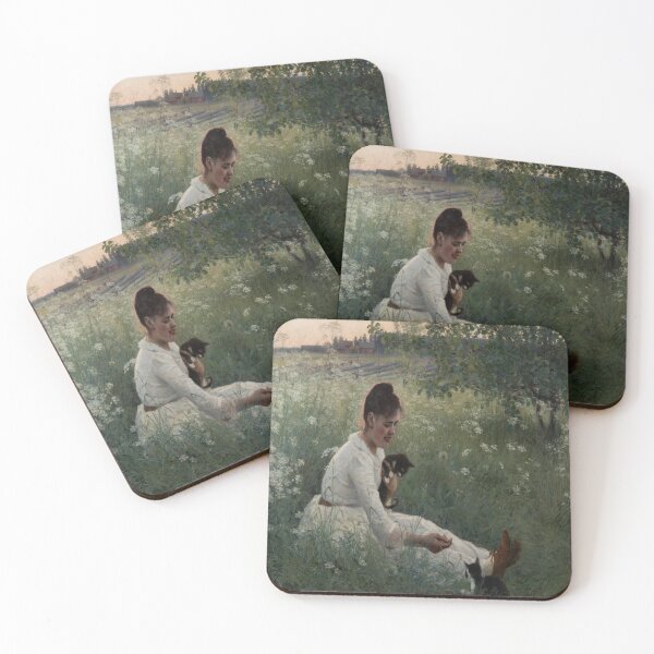 Item preview, Girl with Cats in a Summer Landscape-Elin Danielson Gambogi, designed and sold by LexBauer.