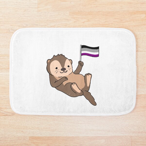 Item preview, Sea Otter with Asexual Flag For Asexuals designed and sold by queerappear.